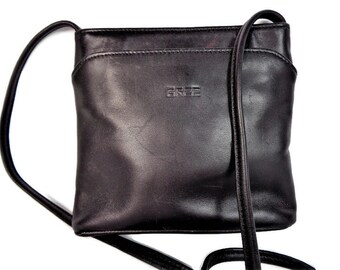 BREE Crossbody Bad, Vintage Black Leather Shoulder bag