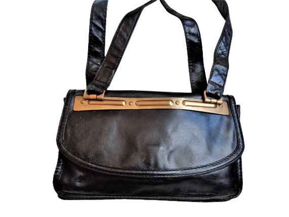 Black Leather Shoulder Bag, Three Bags of Finland, Everyday