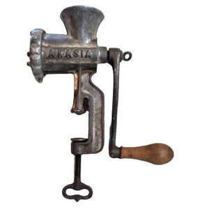 Vintage manuelle Fleischmühle, AKASIA Gusseisen Chopper Mühle Handkurbel Küche Kochen Hausküche Grinding