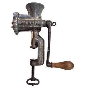 Vintage Manual Hand Crank Food Mill Puree Hand Crank Grinder Primitive Tool  Kitchen Industrial 