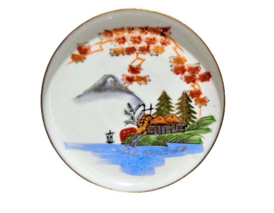 Hayasi Kutani Fine China Small Plate Saucer Vintage Appetizer Etsy