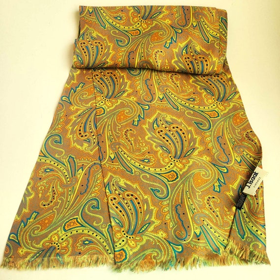 Vintage Double Silk Scarf for Men, Opera Tuxedo S… - image 4