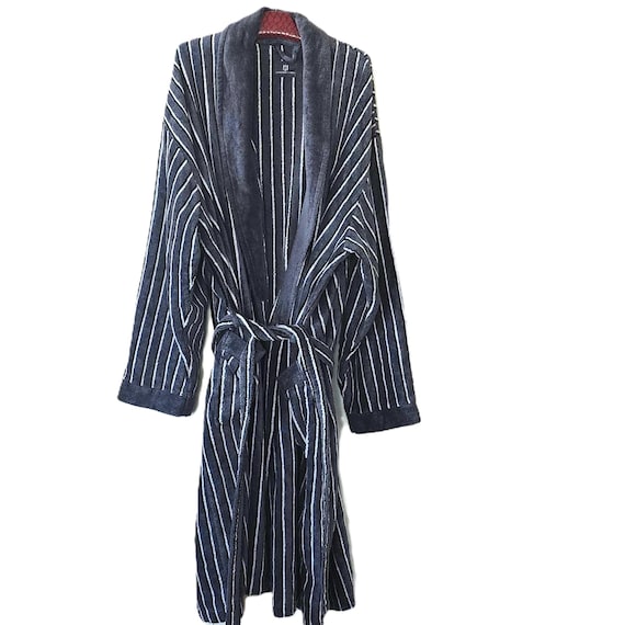Vintage 80s Gray Terrycloth Bathrobe Men Unisex Wrap Terry Lounge Spa Robe  Heavy Cotton Belted Black White Striped Plus Size 4XL Loungewear - Etsy  Australia