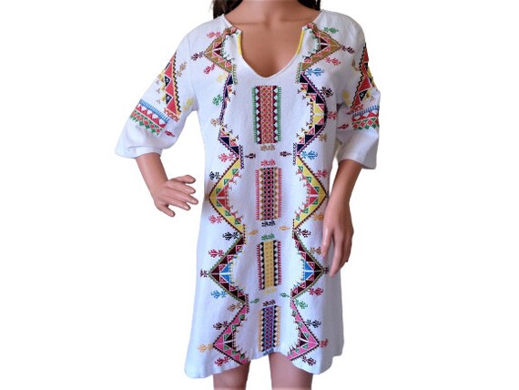 esprit embroidery kleid