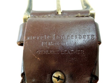 Brown Braided Belt, Leatner Brass Buckle Belt, Merete  display picture 2