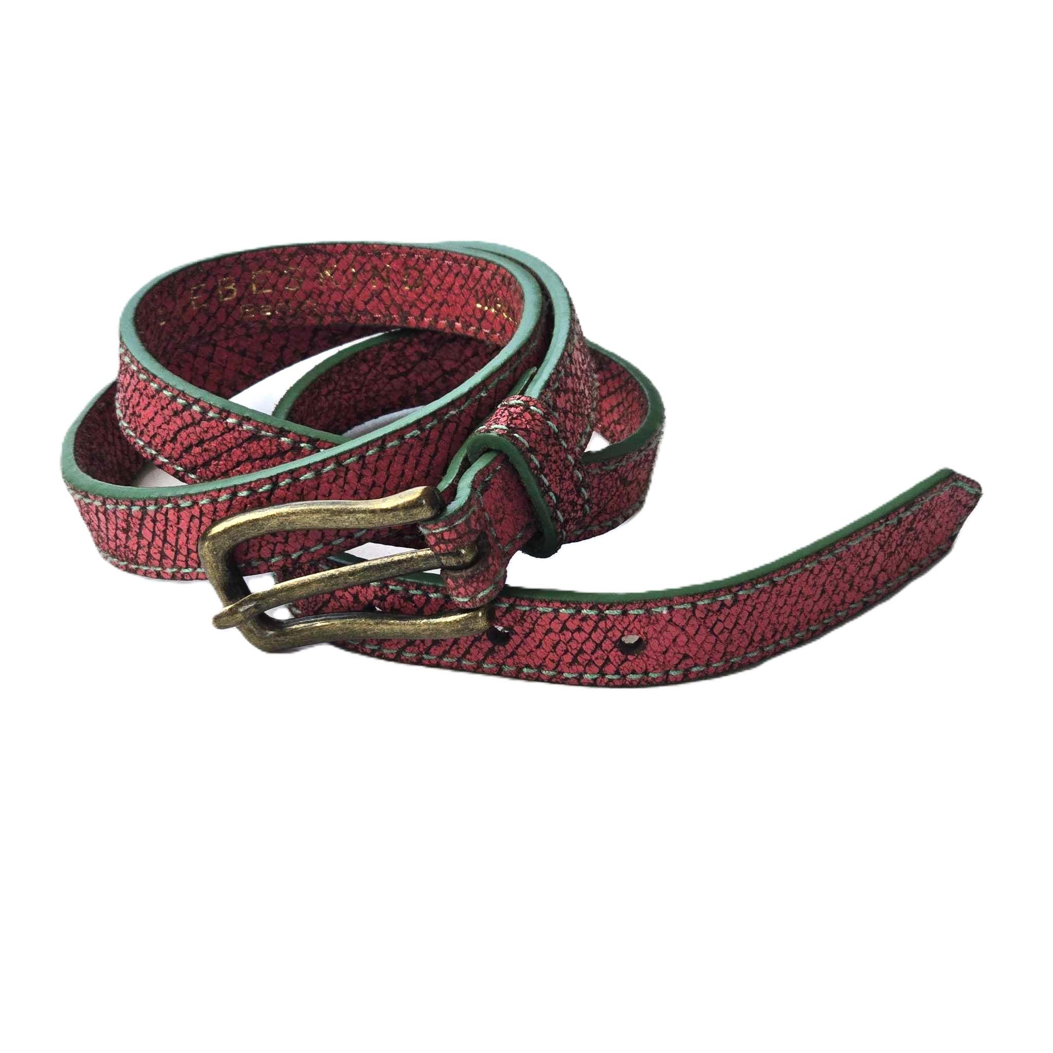 Vintage Liebeskind Berlin Leather Snakeskin Belt Coral Pink  display picture 1
