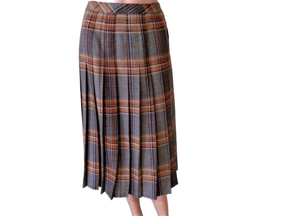 スカート LOW CLASSIC : 24FW / CHECK PLEATED SKIRT (BROWN) Designer fashion, Seoul-fully created | W Concept