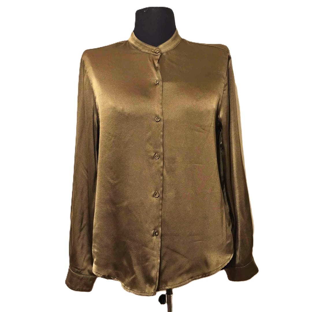 Cotton Silk Blend Cutout Shirt
