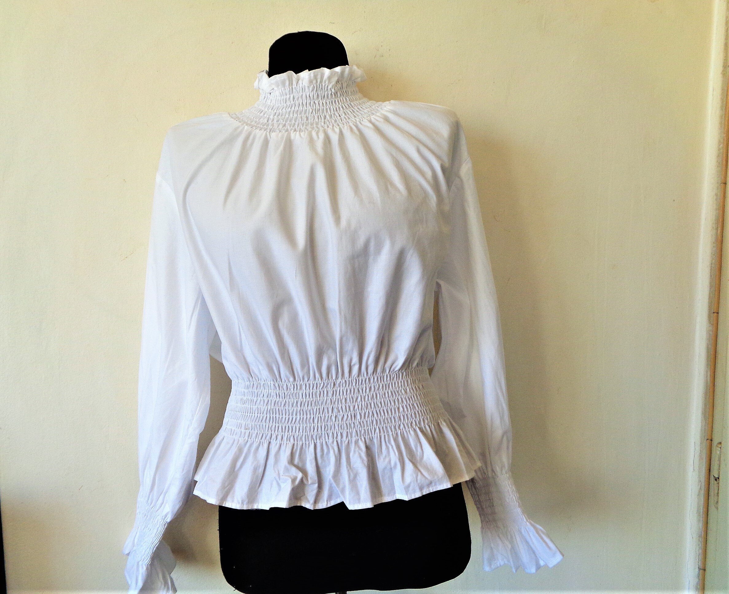 Vintage White Lace Top Renaissance Blouse Medieval Clothing | Etsy