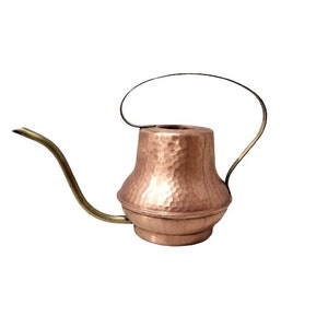 Annaffiatoio in rame per interni, piccolo vaso in metallo per innaffiare piante da giardino vintage