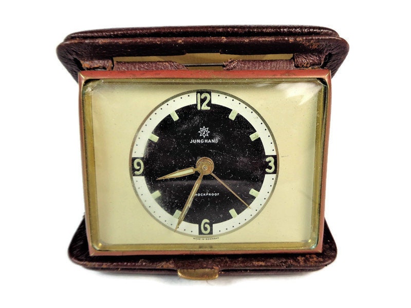 ユンハンス 耐衝撃アラームトラベルクロック 折りたたみケース、動く