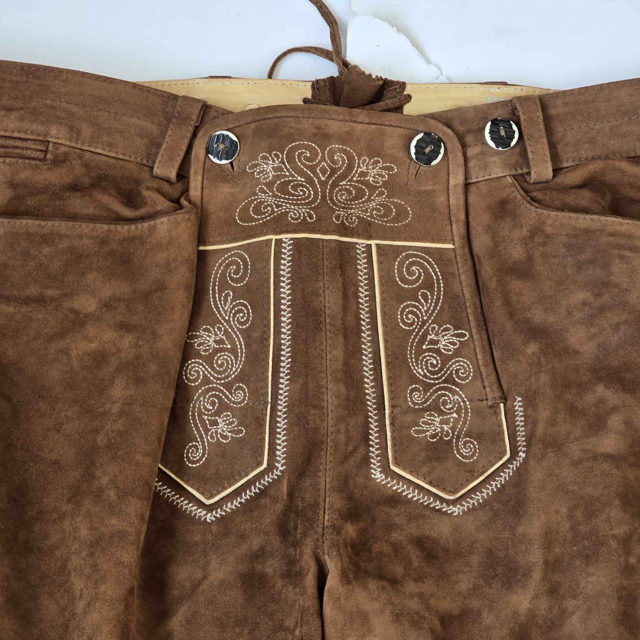 German Riding Pants Authentic German Lederhosen Men Pants Traditional Bavaria Alpine Suede ...
