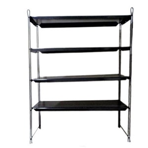 Metal Wall Shelf, Vintage Wall Mounted Shelves, Black Metal Shelving, Mid Century Modern Storage, Retro Wall Furniture