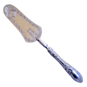 Vintage Silver Cake Server, Silver Plated Cake Pastry Slice, Ornate Pie Server, Tea Party, Wedding Serving