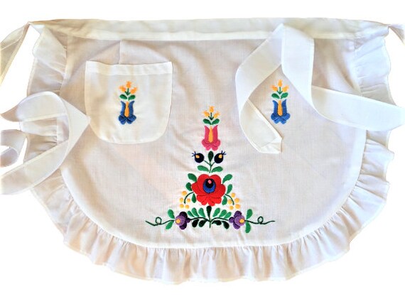 80's ビンテージエプロン ハンガリー刺繍 フォークダンス用 80's ビンテージエプロン ハンガリー刺繍 フォークダンス用 80's