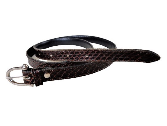 Michael kors snakeskin belt sales