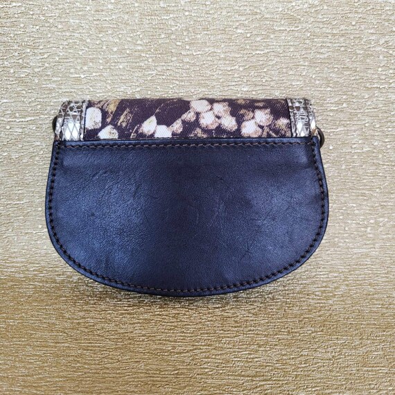 Just Cavalli Vintage 90s Women Small Wallet with Animal Print, Leather Cloth Coin Money Pouch Compact Portable Glamorous Exotic Design Retro View 3