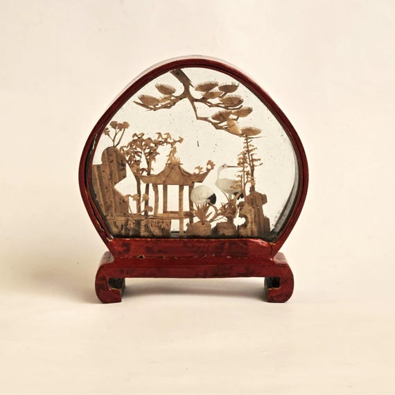 コルク彫刻ジオラマ、コルク展示用フィギュア、中国のコルクアート