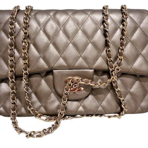 Classic Jumbo Pearl Handle Quilted Jelly Handbags w/Golden Chain