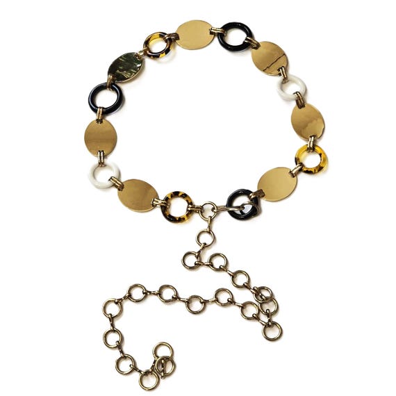 Vintage Retro Gold Chain Belt Vintage 80s 90s Gold Metal Link Belt Statement Chain Waist  main image 2