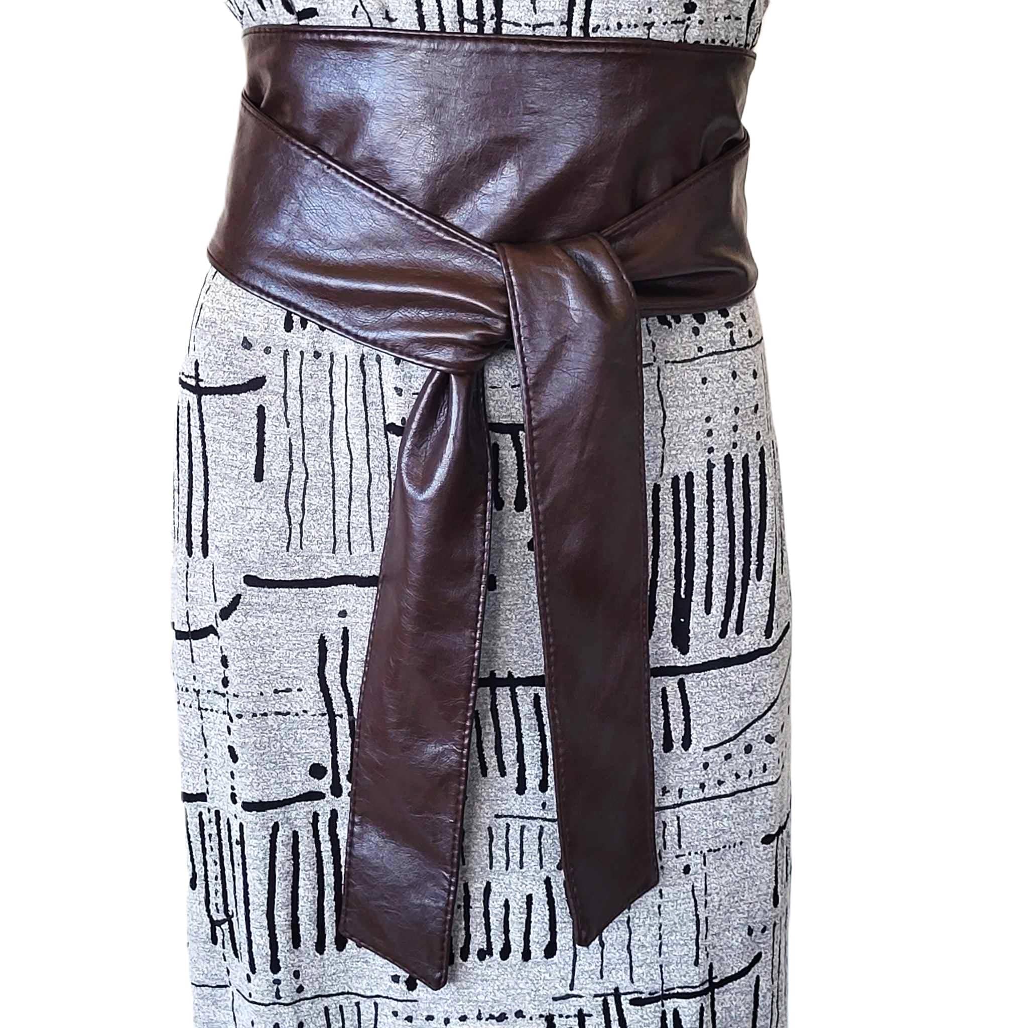 6521 Womens Obi Belt Vintage Genuine Leather Buckle Waist Belt, 2023 Style Leather Obi Belts – Made By Mike Store main image 4