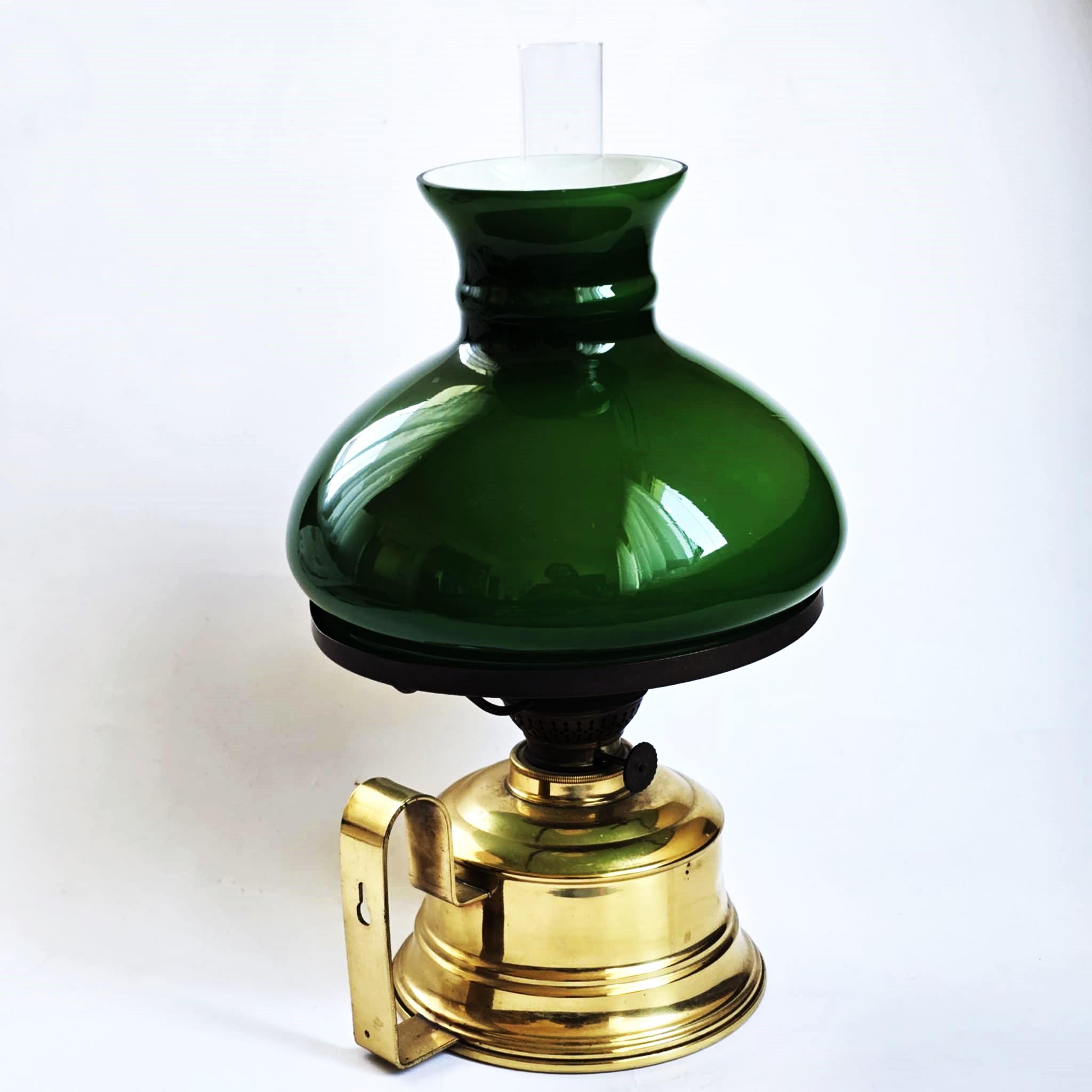 Vintage Kosmos Brenner Oil Lamp Brass Base Table or Wall Mount