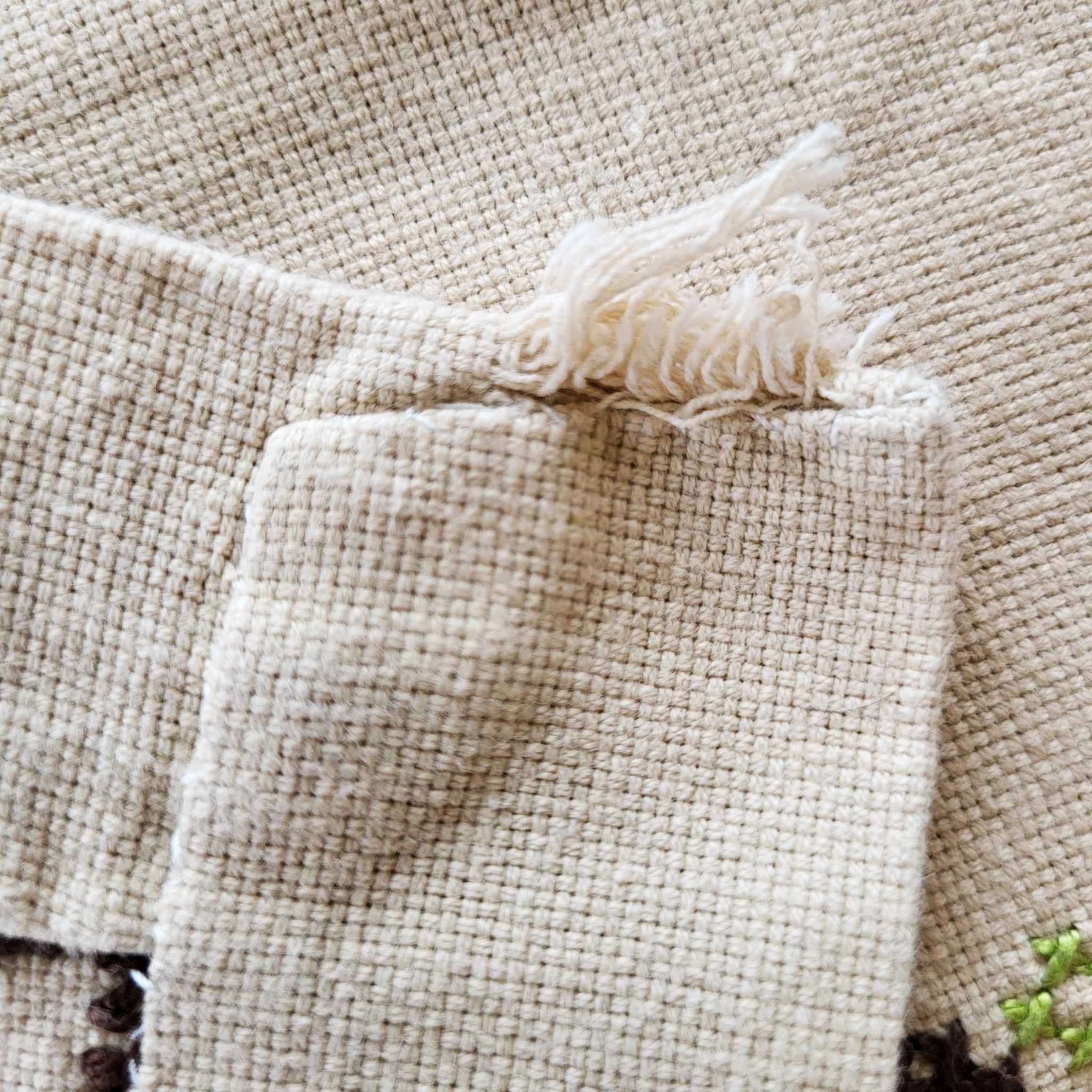 Vintage Linen Tablecloth Scandinavian Embroidery Rectangular