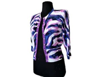 Karen Millen-vest, designer damestop, roze-paars lentevest, maat M