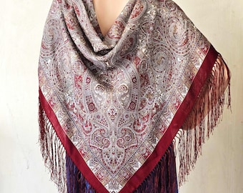 Weinroter Damen Schal – Weicher Pashmina-Winterschal Mit Langen Fransen, 200 X 70 Cm – Ideal Für Herbst, Winter & Weihnachten – Vielseitig Und Pflegeleicht