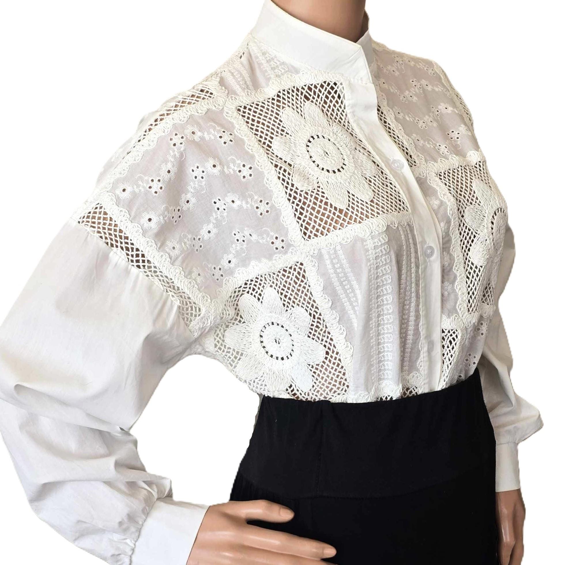 Cutwork Lace Shirt - Etsy