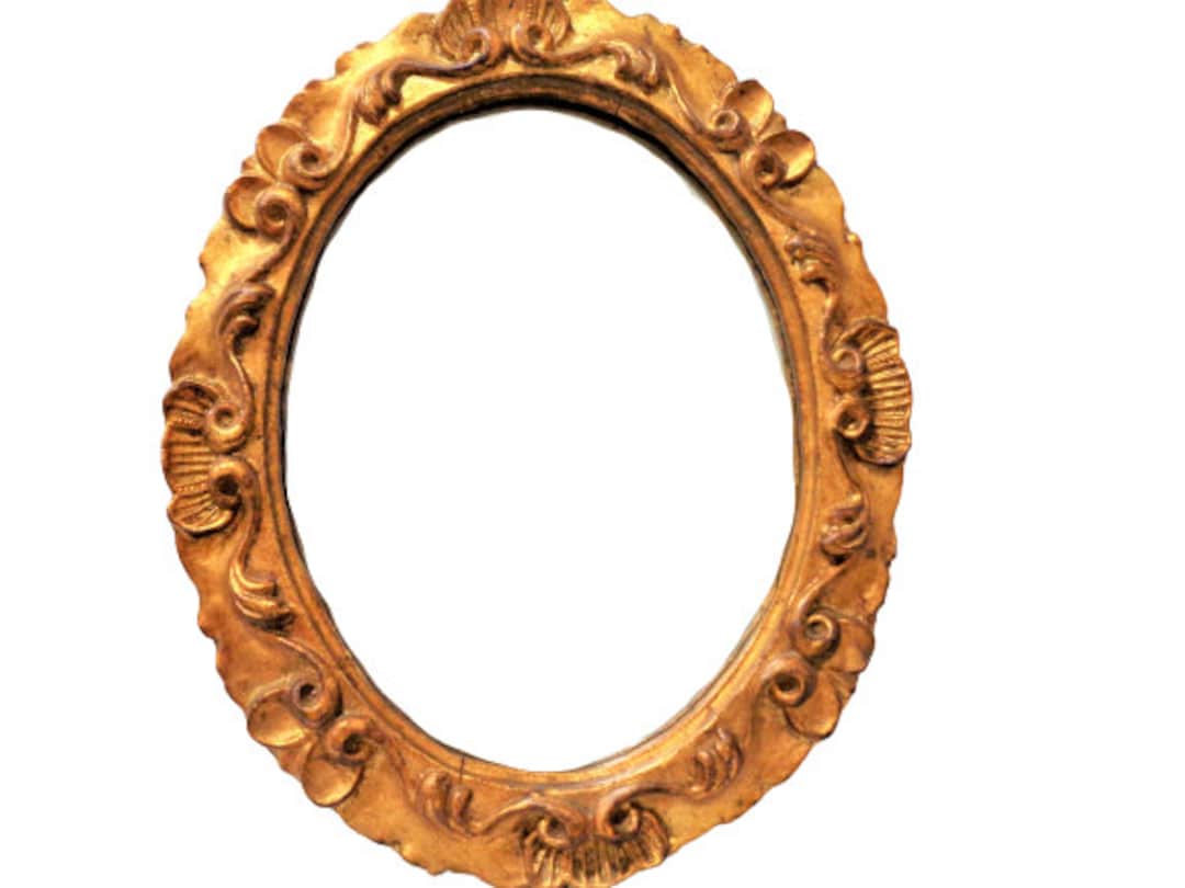 Antique Wall Mirror, Oval Gold Mirror, Wooden Florentine Mirror Etsy