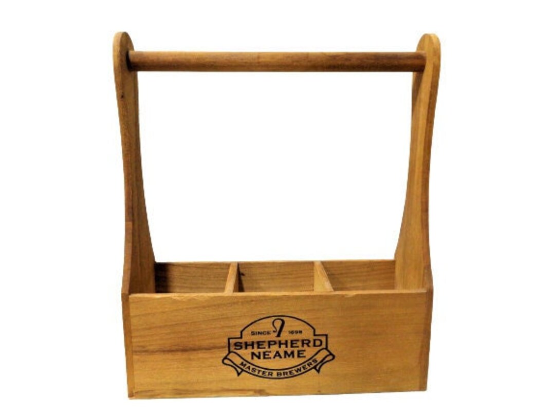 Wooden Beer Carrier, Rustic Beer Caddy, Beer Bottle Holder, Vintage