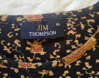 JIM THOMPSON レディース Tシャツ エレファントプリント ブラック