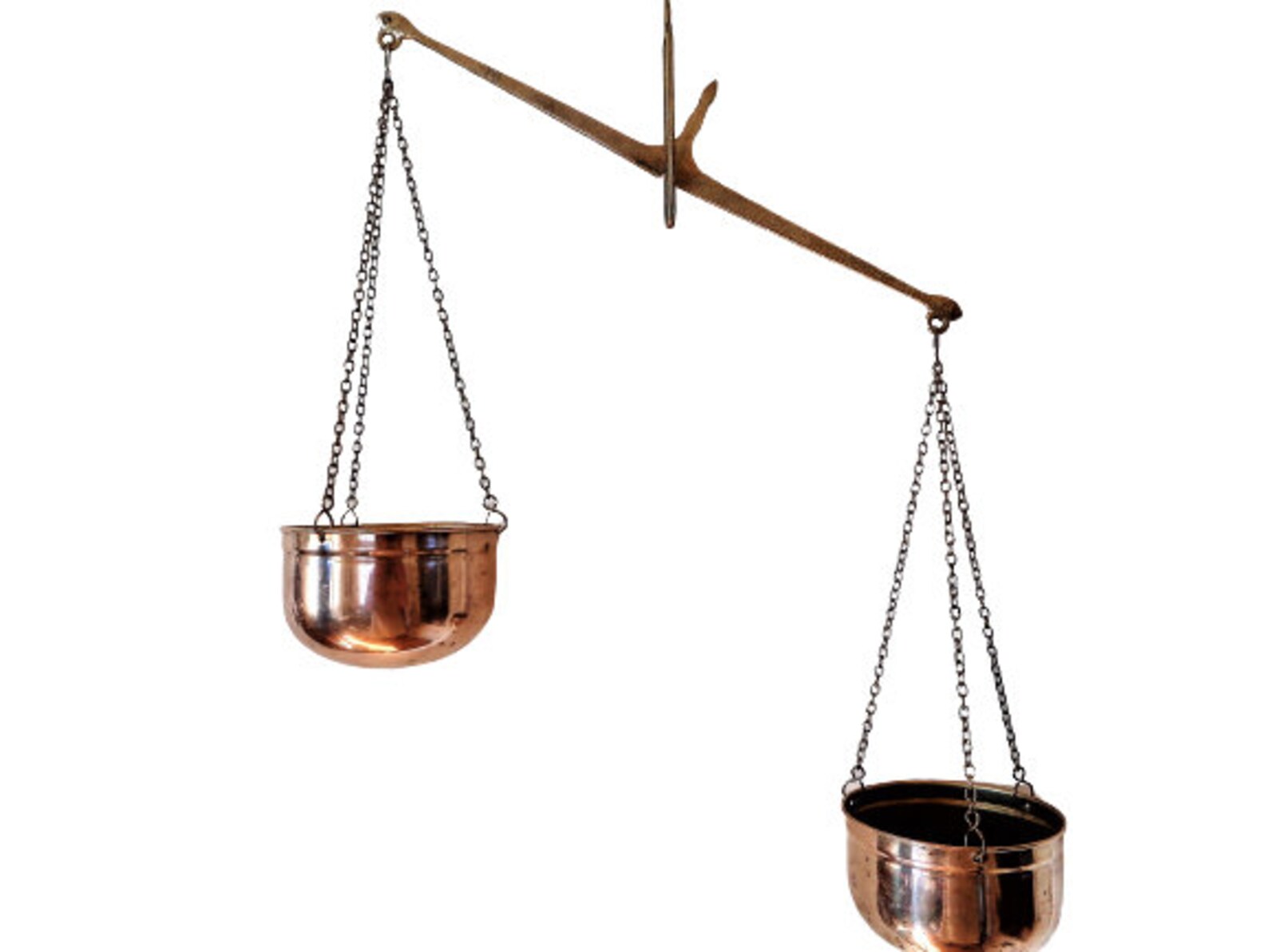 Antique Balance Scale Brass Hanging Scale Primitive Weighing Etsy