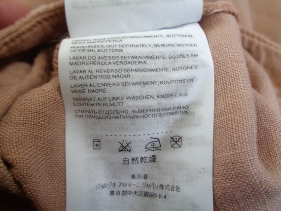 ARMANI Beige Pure Linen Wrap Skirt Size EU 40 / US 4 