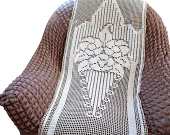 Deux pièces rideaux crochet fait main Vintage 60'S – Luckyfind