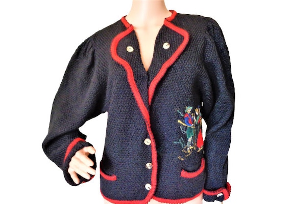 Vintage Austrian Cardigan Sweater, Julius Lang, T… - image 2