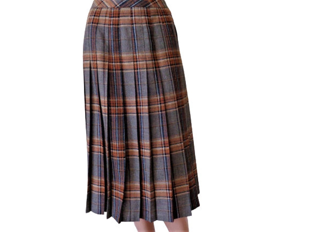 [LOW CLASSIC] / ☆ 24FW CHECK PLEATED SKIRT / BROWN LOW CLASSIC] / ☆ 24FW CHECK PLEATED SKIRT / BROWN