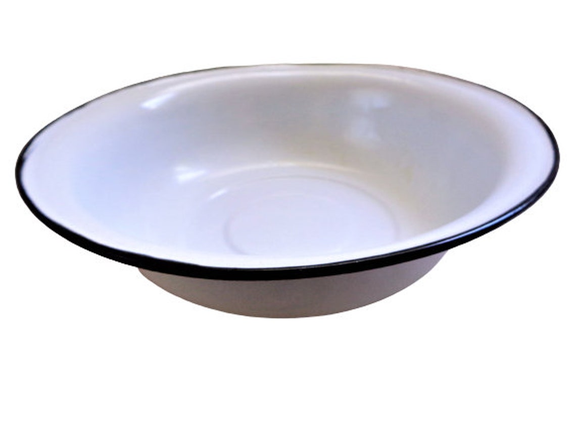 Enamel Wash Basin Vintage Enamel Pan White Enamelware Metal Etsy