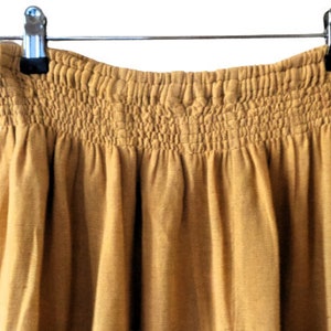 Skirt in Mustard Yellow with Front Button Row main image 1