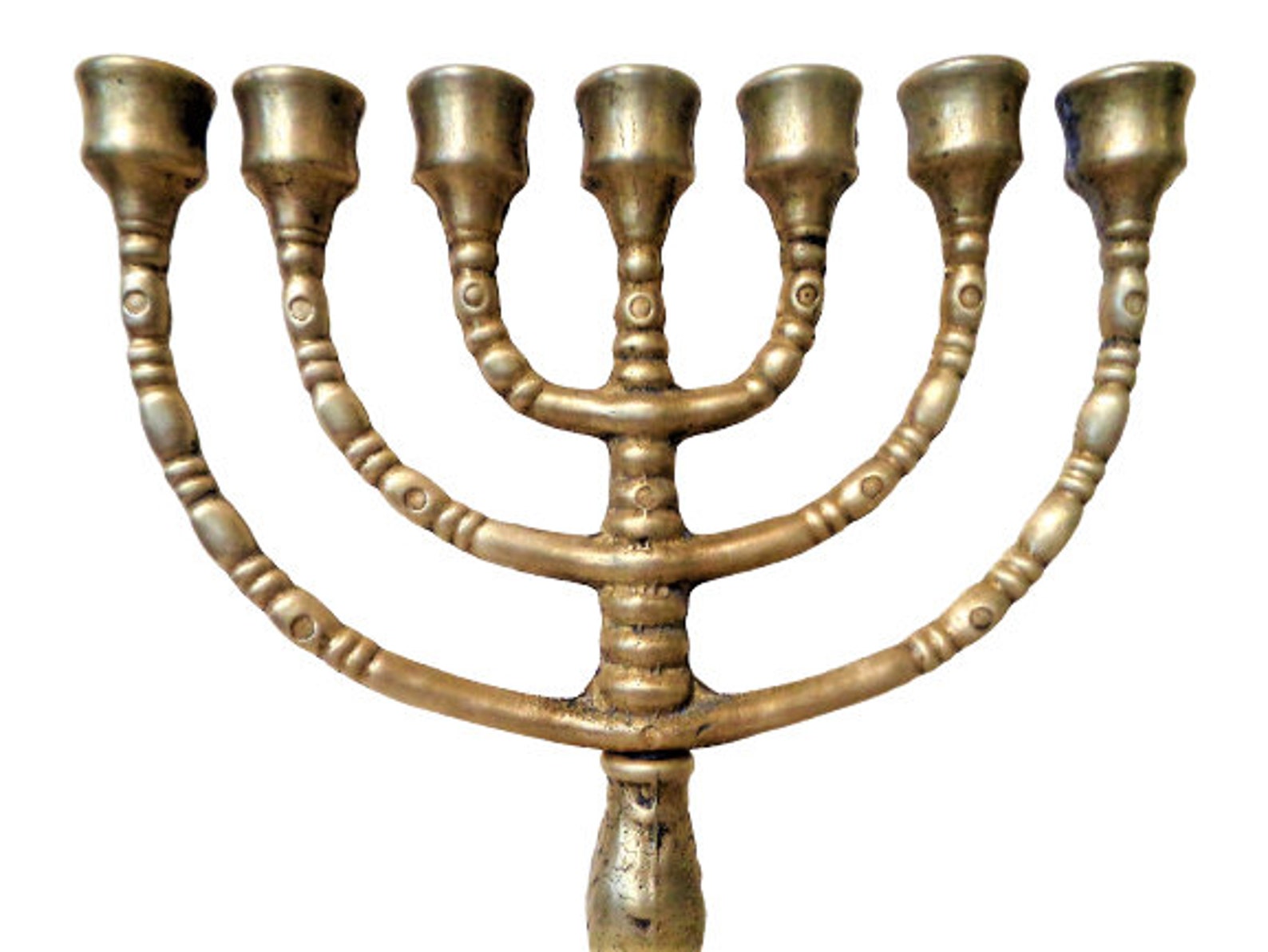 Menorah Candle Holder Brass Jewish Candlestick Holder 7 Etsy