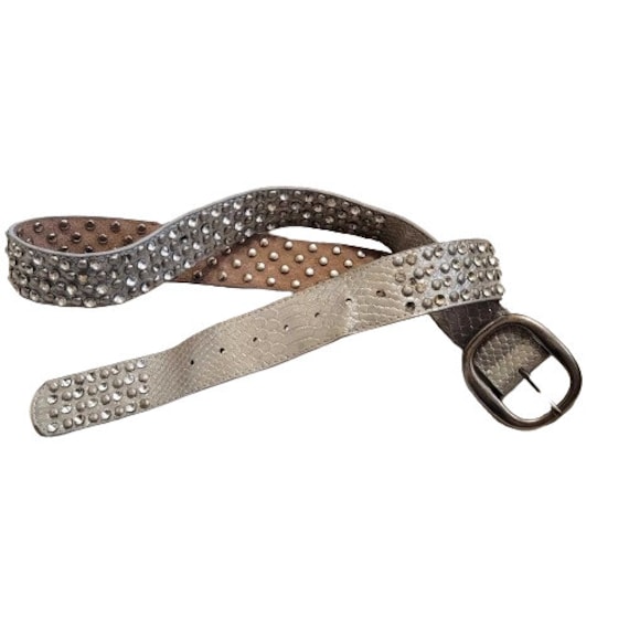 小物 Vintage Studs design leather belt Stud Leather Belt – Old Trend