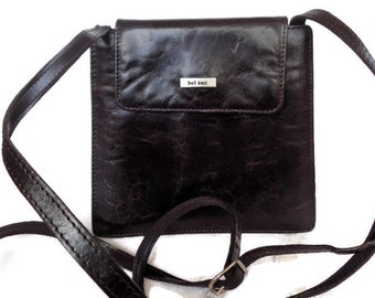Brązowa skórzana torba typu crossbody od Bel Sac, mała