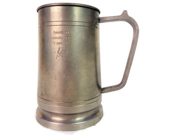 Jarra de peltre vintage, jarra de cerveza holandesa, 400 g (14 oz)