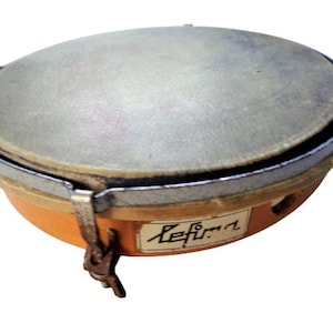 LEFIMA Germany Handtrommel, Vintage Musikinstrument aus Holz, Hand Percussion, Tambourin, Musikalisches Spielzeug Geschenk