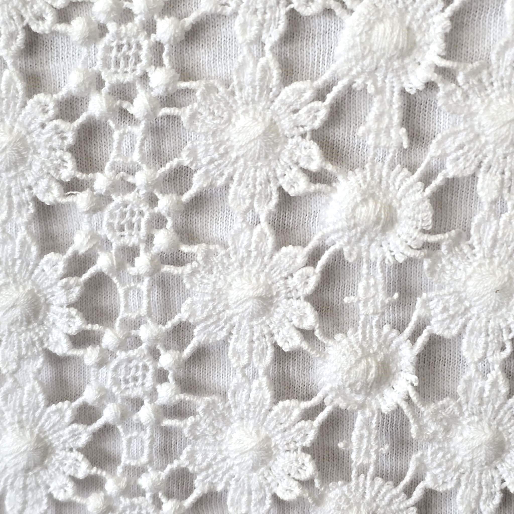 Laura Ashley Vintage Cotton Cami Tank Top White Lace Front