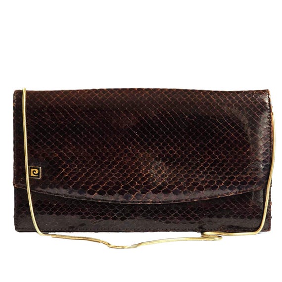 Pochette Vintage En Peau De Serpent Années 70 - Sac à Main De Soirée - Neuf Sans étiquette