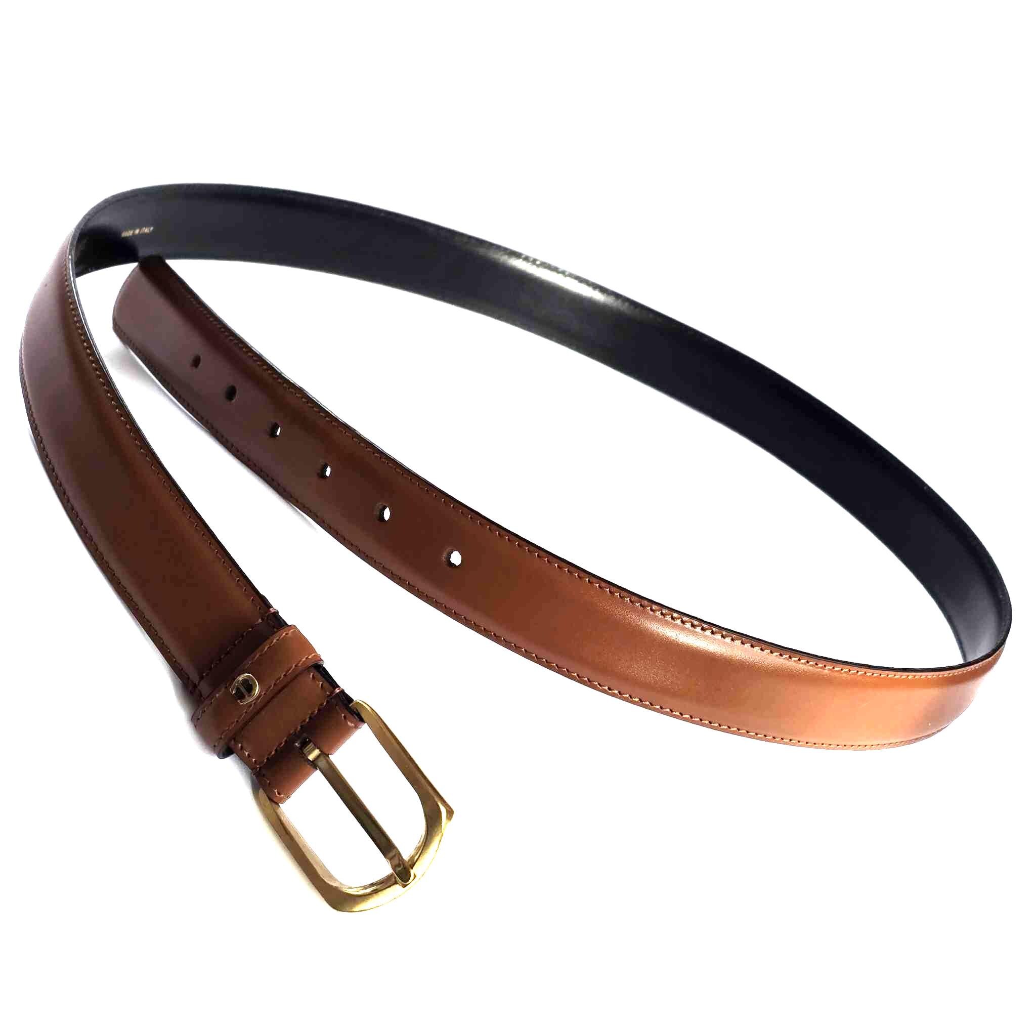 Vintage Etienne AIGNER Leather Belt, Unisex, Milk Brown  display picture 2