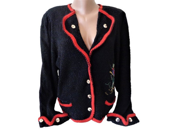 Vintage Austrian Cardigan Sweater, Julius Lang, T… - image 8