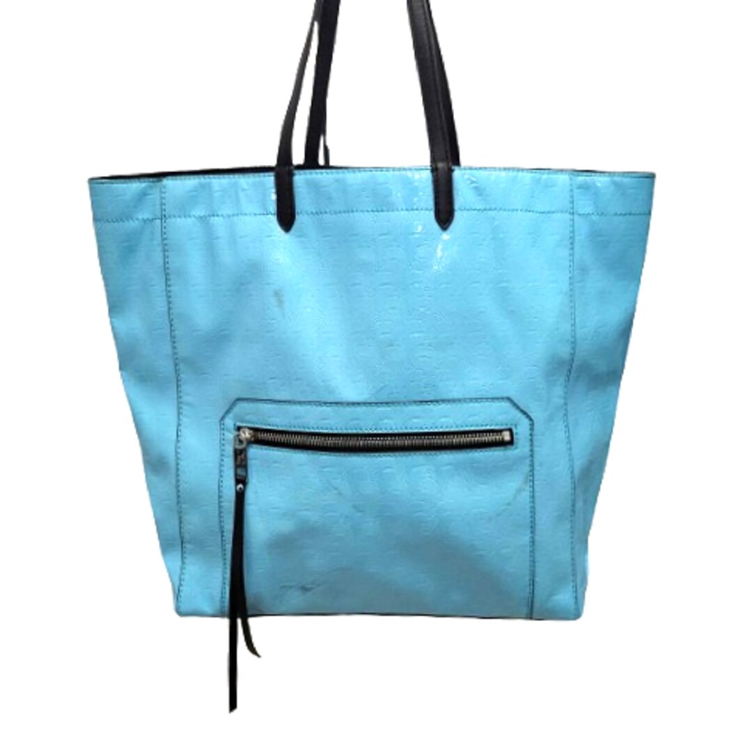 Bolso tote KARL LAGERFELD de nailon azul cielo con asas de piel de